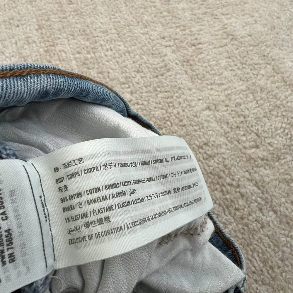 Abercrombie & Fitch 90s Straight Ultra High Rise Blue Jeans 26 / 2 Long - Picture 9 of 10